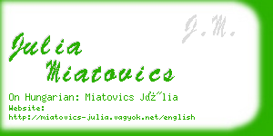 julia miatovics business card